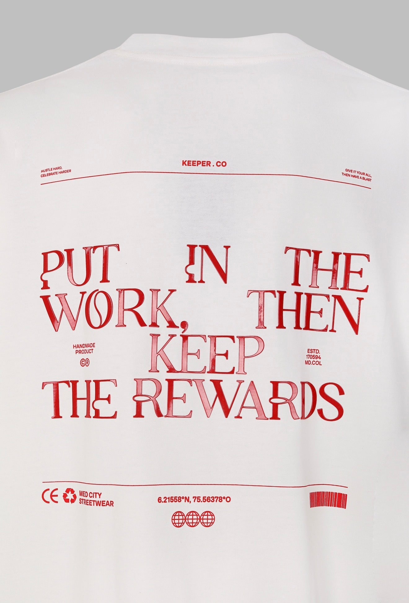 CAMISETA KEEPER REWARDS BLANCO. Oversize