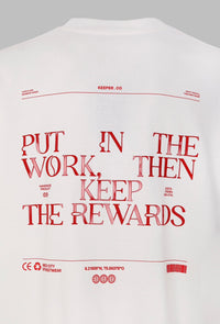 CAMISETA KEEPER REWARDS BLANCO. Oversize