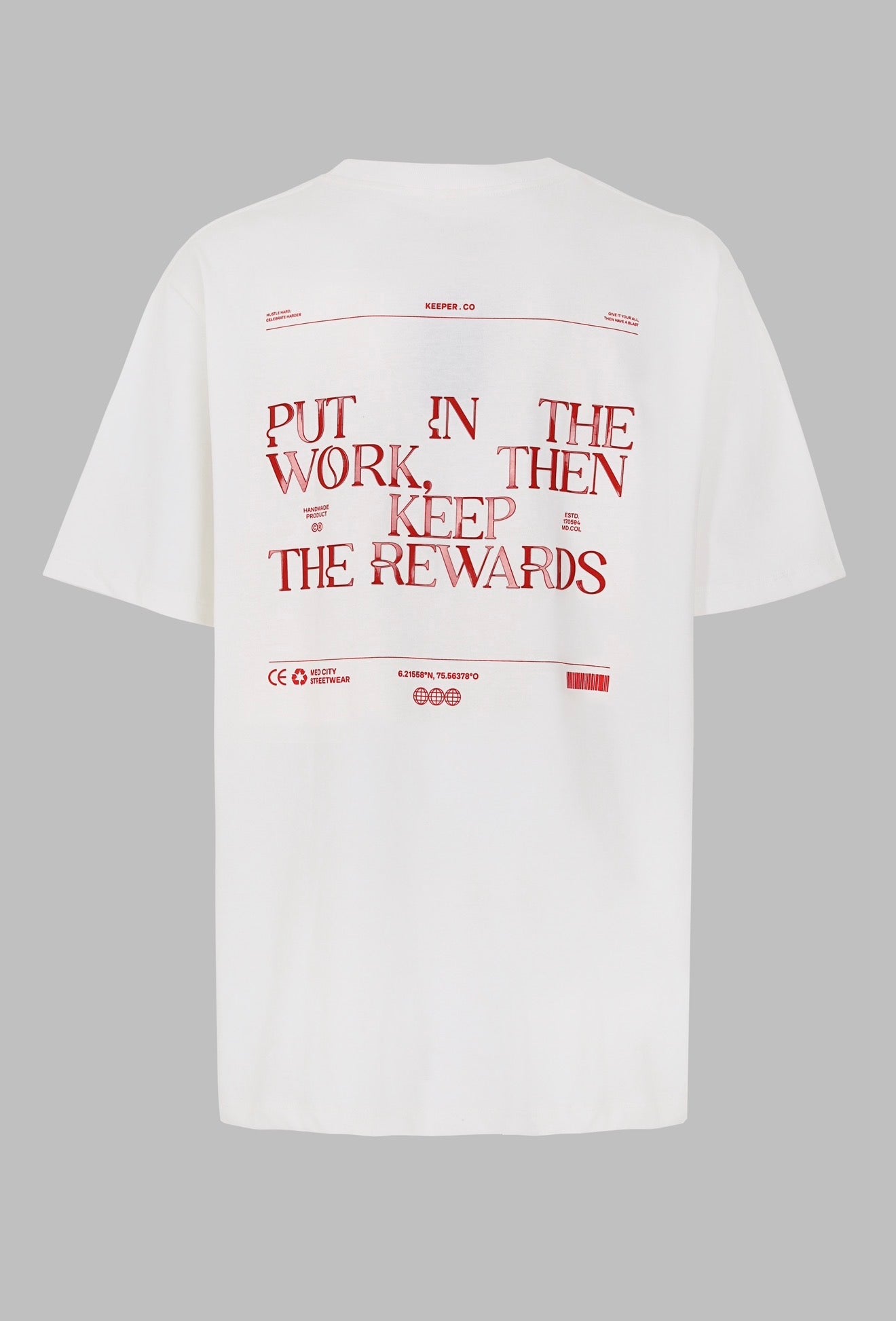 CAMISETA KEEPER REWARDS BLANCO. Oversize